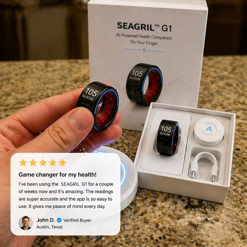 🎉 83% OFF Launch Offer🔥SEAGRIL™ G1 Non-Invasive Smart Ring（Mayo Clinic Recommended）