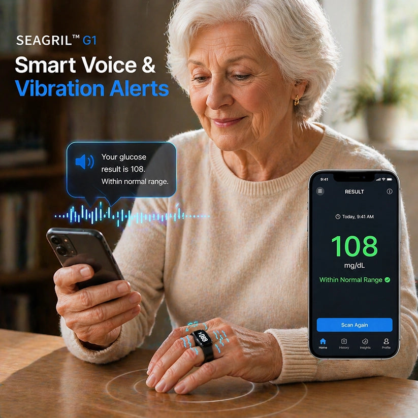 🎉 83% OFF Launch Offer🔥SEAGRIL™ G1 Non-Invasive Smart Ring（Mayo Clinic Recommended）