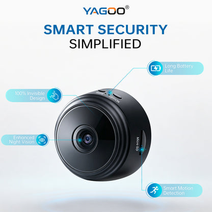 Mini Wireless Home Cam: HD Night Vision & Alerts!
