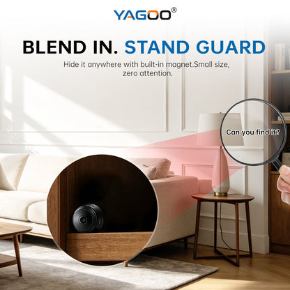 Mini Wireless Home Cam: HD Night Vision & Alerts!