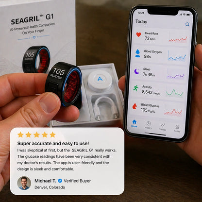 🎉 83% OFF Launch Offer🔥SEAGRIL™ G1 Non-Invasive Smart Ring（Mayo Clinic Recommended）