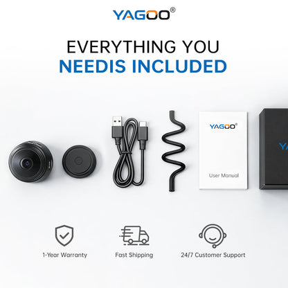 Mini Wireless Home Cam: HD Night Vision & Alerts!