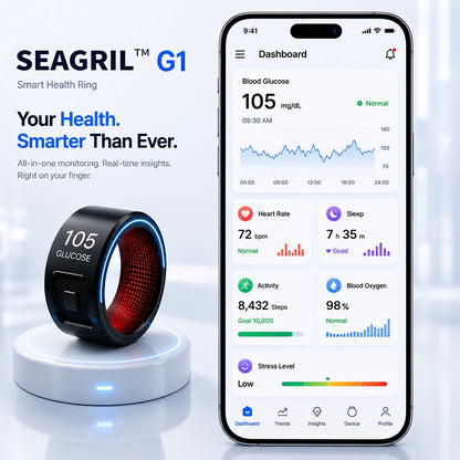 🎉 83% OFF Launch Offer🔥SEAGRIL™ G1 Non-Invasive Smart Ring（Mayo Clinic Recommended）