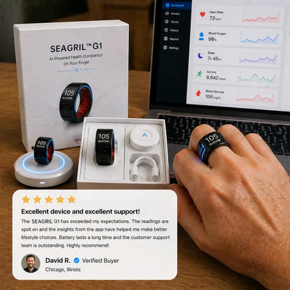 🎉 83% OFF Launch Offer🔥SEAGRIL™ G1 Non-Invasive Smart Ring（Mayo Clinic Recommended）